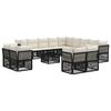 vidaXL Ensemble de canap&eacute; de jardin 14 pcs Noir polyrotin