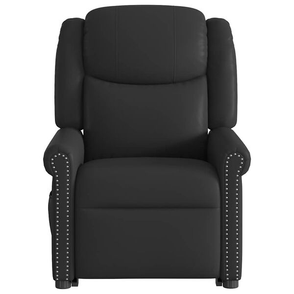 vidaXL Fauteuil de massage inclinable noir brillant similicuir