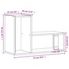 vidaXL Meubles TV 2 pcs ch&ecirc;ne fum&eacute; 75x30x50 cm bois d'ing&eacute;nierie