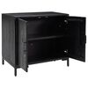 vidaXL Buffet Noir 75x35x70 cm Bois de pin massif