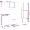 vidaXL Ensemble meuble TV 8 pcs Bois ancien 80 x 30 x 30 cm