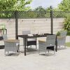 vidaXL Ensemble de salle &agrave; manger pour jardin 5 pcs Gris polyrotin
