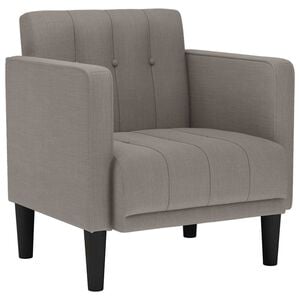 vidaXL Fauteuil avec accoudoirs tissu taupe 53 cm