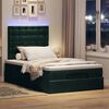 vidaXL Cadre de lit ottoman avec matelas vert fonc&eacute; 120x190 cm velours