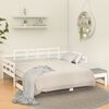 vidaXL Lit coulissant sans matelas blanc bois de pin solide