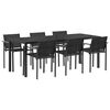 vidaXL Ensemble de meubles d'ext&eacute;rieur 7 pcs Noir et anthracite