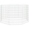 vidaXL Enclos pour animaux en libert&eacute; 8 panneaux 54x80cm fer galvanis&eacute;