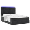 VidaXL Cadre de lit ottoman avec matelas noir 140x200 cm velours
