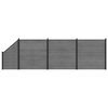 vidaXL Ensemble de Cl&ocirc;ture 619 x 186 cm WPC et Aluminium Gris