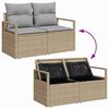 vidaXL Canap&eacute; de jardin avec coussin 120 x 62 x 69 cm polyrotin