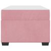 vidaXL Cadre de lit avec matelas Rose 100 x 200 cm tissu