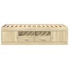 vidaXL Lit de jour avec tiroirs sans matelas chêne sonoma 75x190 cm