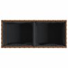 vidaXL Jardini&egrave;res avec 2 pots 2 pcs marron 72x30x32 cm r&eacute;sine tress&eacute;e