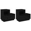 vidaXL Tables de chevet 2 pcs Noir 60x34x51 cm Bois de pin solide