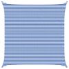 vidaXL Voile d'ombre Bleu et Blanc 7 x 7 m HDPE
