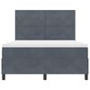 vidaXL Lit &agrave; ressorts avec matelas Gris fonc&eacute; 140 x 200 cm Velours