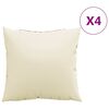 vidaXL Coussin d'ext&eacute;rieur 4 pcs Cr&egrave;me 40 x 40 cm Tissu