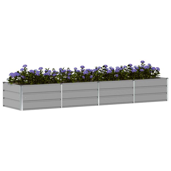 vidaXL Jardini&egrave;re Gris clair 320 x 80 x 45 cm Acier