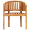 vidaXL Chaise en forme de banane Bois de teck solide