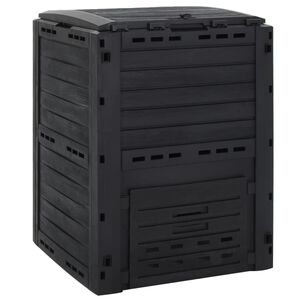vidaXL Composteur de jardin Noir 280 L Polypropyl&egrave;ne