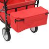 vidaXL Chariot &agrave; main pliable avec toit Acier Rouge