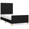 vidaXL Cadre de lit sans matelas noir 100x200 cm tissu