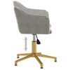 vidaXL Chaise pivotante de bureau Gris clair Velours