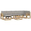 vidaXL Ensemble de canap&eacute;s d'ext&eacute;rieur 8 pc Blanc et gris clair