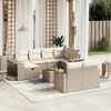 vidaXL Salon de jardin 11 pcs avec coussins beige r&eacute;sine tress&eacute;e