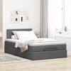 vidaXL Lit ottoman avec matelas gris fonc&eacute; 120x200 cm tissu