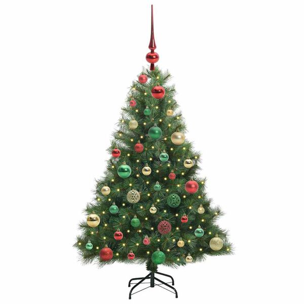 vidaXL Sapin de Noël artificiel avec 150 LED Vert 120 cm PE et PVC