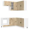 vidaXL Unit&eacute; de cuisine PORTO 8 pc Ch&ecirc;ne Sonoma Bois d'ing&eacute;nierie