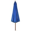 vidaXL Parasol d'extérieur avec mât en bois 330 cm Bleu azuré