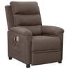 vidaXL Fauteuil électrique de massage Taupe Tissu