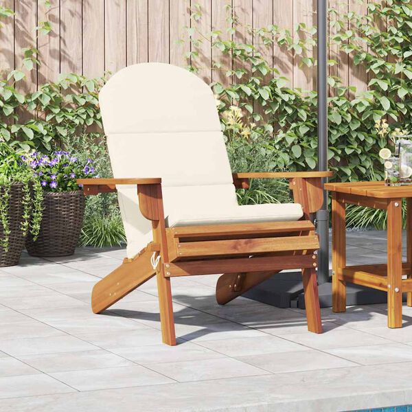 vidaXL Chaise de jardin Adirondack avec coussins bois massif d'acacia