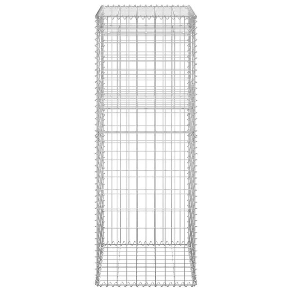 vidaXL Poteau à panier de gabion 50x50x140 cm Fer