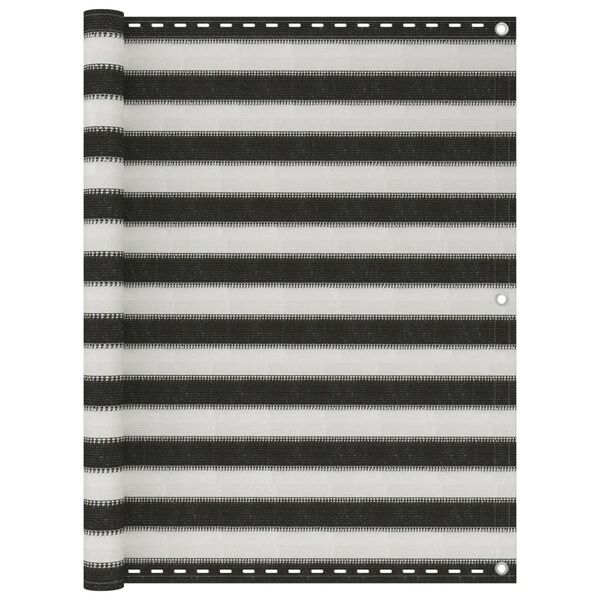 vidaXL &Eacute;cran de balcon PEHD 120x300 cm Anthracite et blanc