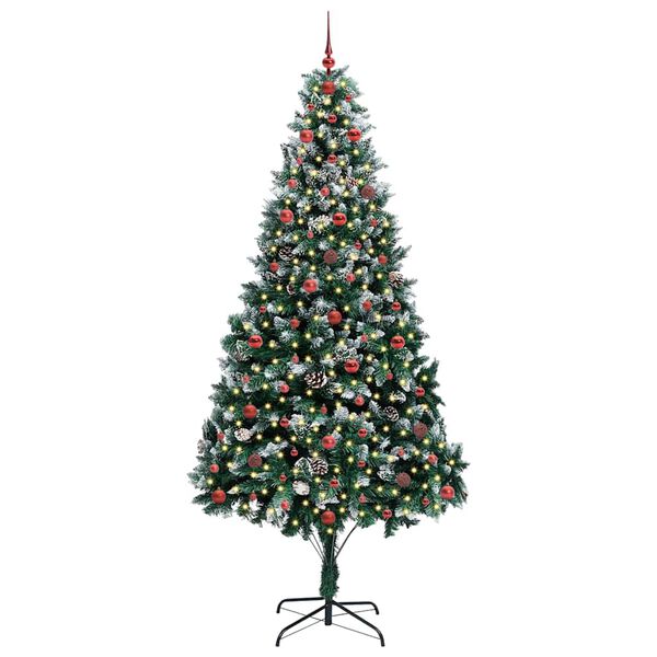 vidaXL Sapin de No&euml;l artificiel Vert 240 cm PVC, Acier et Plastique