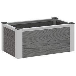 vidaXL Jardini&egrave;re sur&eacute;lev&eacute;e Gris 50 x 30 x 22 cm WPC et Aluminium