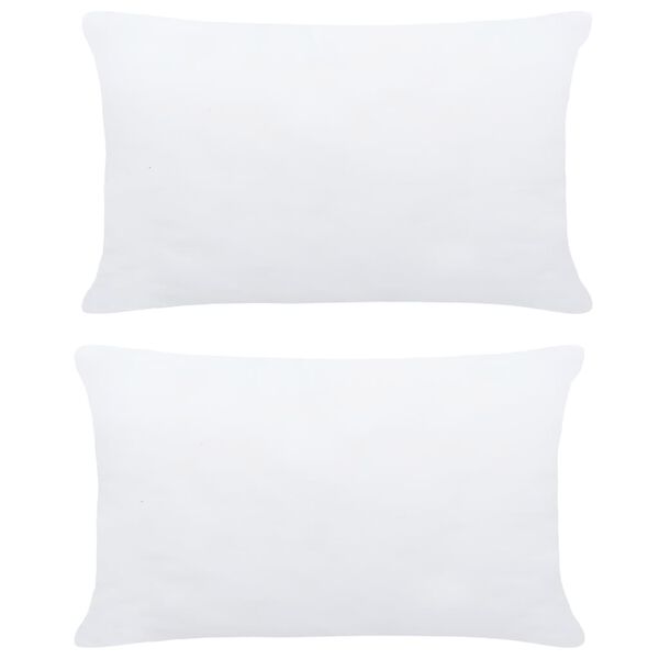 vidaXL Garnitures de coussin 2 pcs 50x30 cm Blanc