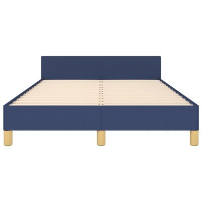 vidaXL Cadre de lit avec tête de lit Bleu 120x200 cm Tissu