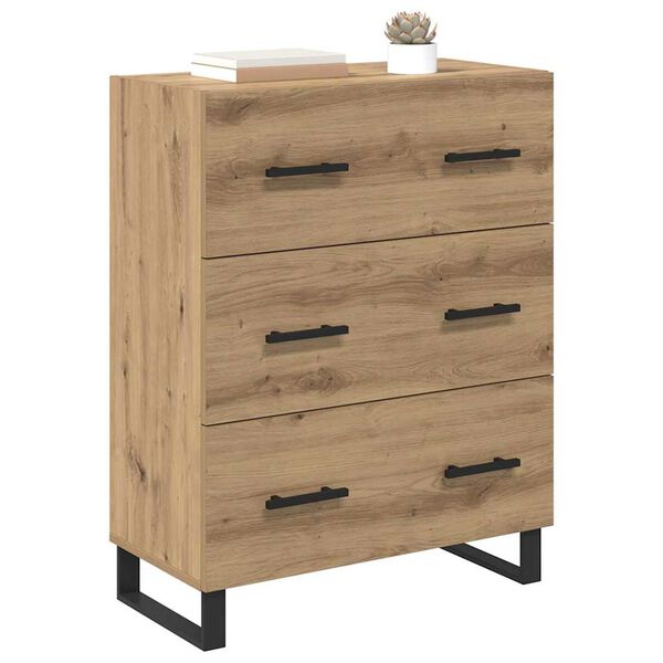 vidaXL Buffet avec tiroir Ch&ecirc;ne artisanal 69,5 x 34 x 90 cm
