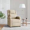 vidaXL Fauteuil inclinable Cr&egrave;me Tissu