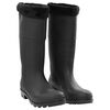 vidaXL Bottes de pluie avec chaussettes amovibles noir taille 45 PVC