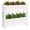 vidaXL Jardinière Blanc 77x25x66 cm Bois massif de pin