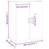 vidaXL Armoire murale sonoma gris 69,5x34x90 cm
