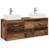 vidaXL Ensemble d'armoire de salle de bain 3 pc Bois ancien