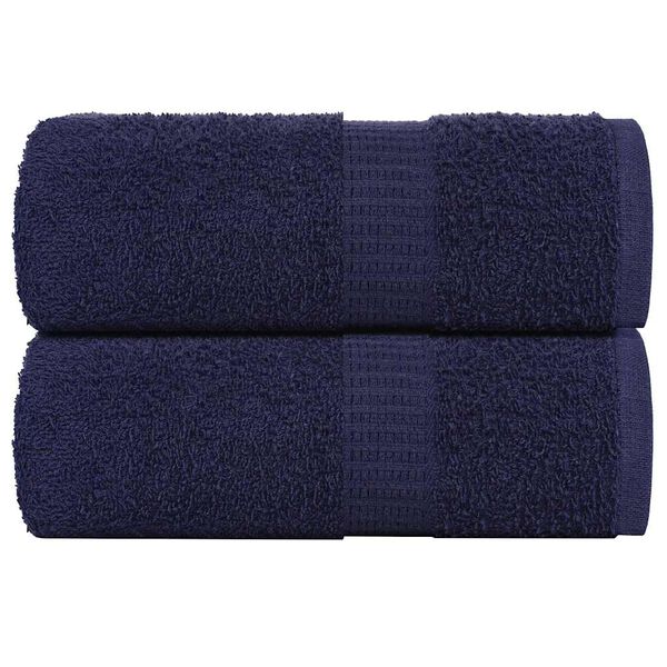 vidaXL Serviettes d'invit&eacute; FROGN 2 pcs bleu marine 30x50 cm 360 g/m&sup2;