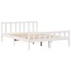 vidaXL Lit biblioth&egrave;que sans matelas blanc 150x200 cm bois pin massif