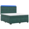vidaXL Lit boxspring avec matelas Vert fonc&eacute; 200 x 200 cm Velours